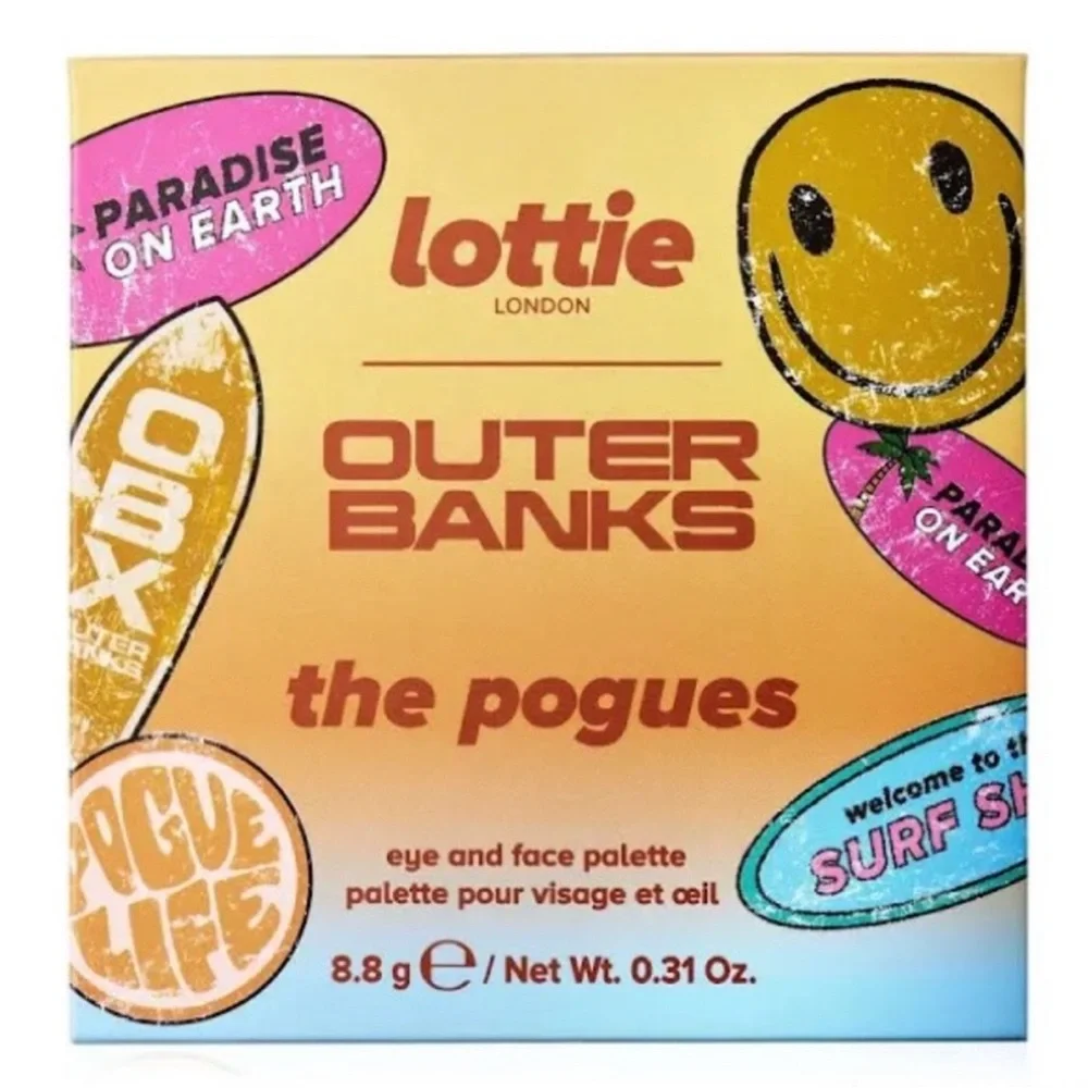 New Lottie London Outer Banks the pogues Eyeshadow and face Palette